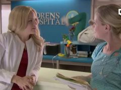 Malin Akerman Kiss With Zandy Hartig In ‘Childrens Hospital’