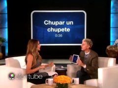 Sofia Vergara Mimes A Pacifier Whilst Playing “Heads Up” With Ellen